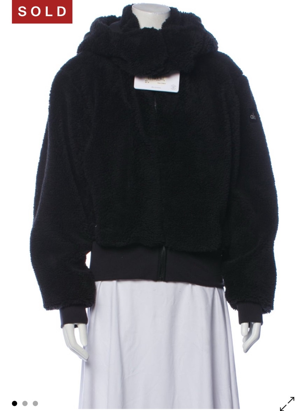 Alo Yoga Faux Fur Jacket Black purchase from the real real.